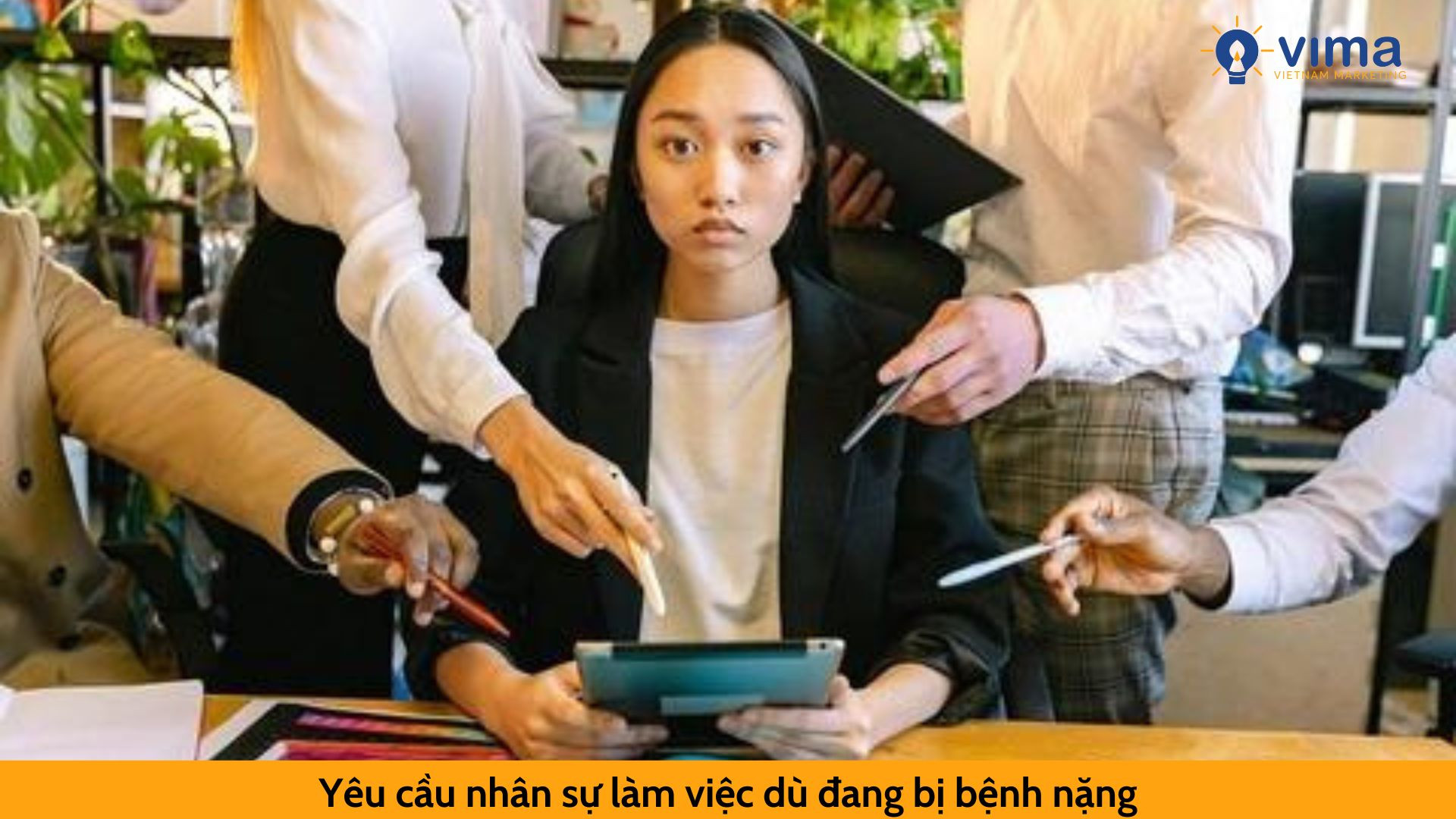Yêu cầu nhân sự làm việc dù đang bị bệnh nặng