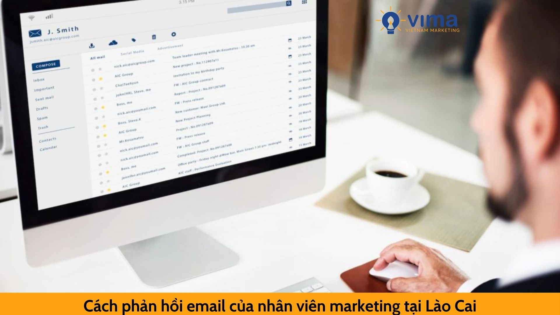 Cách phản hồi email của nhân viên marketing tại Lào Cai