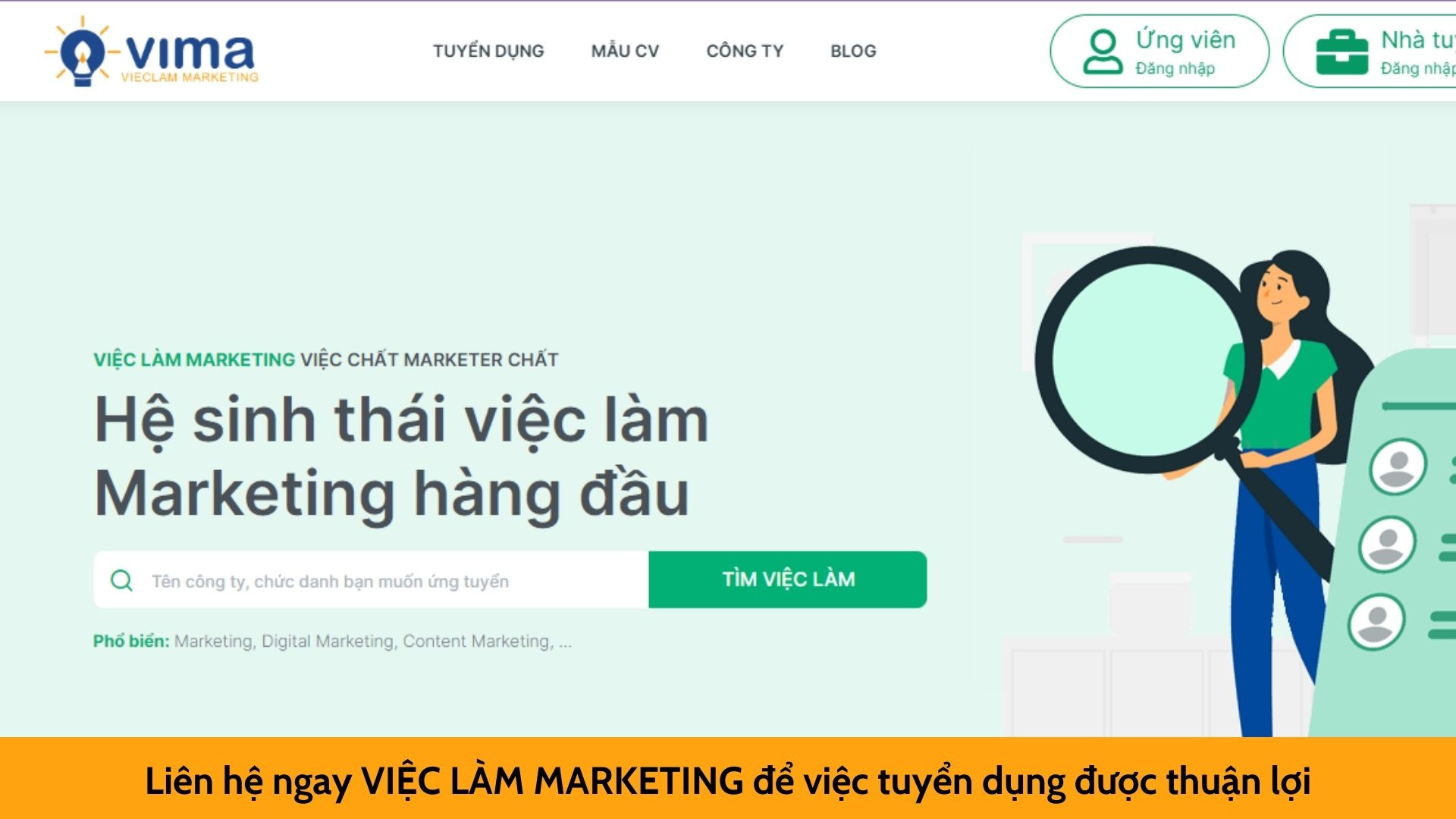 Việc Làm Marketing - Hệ sinh thái tuyển dụng Marketing hiệu quả