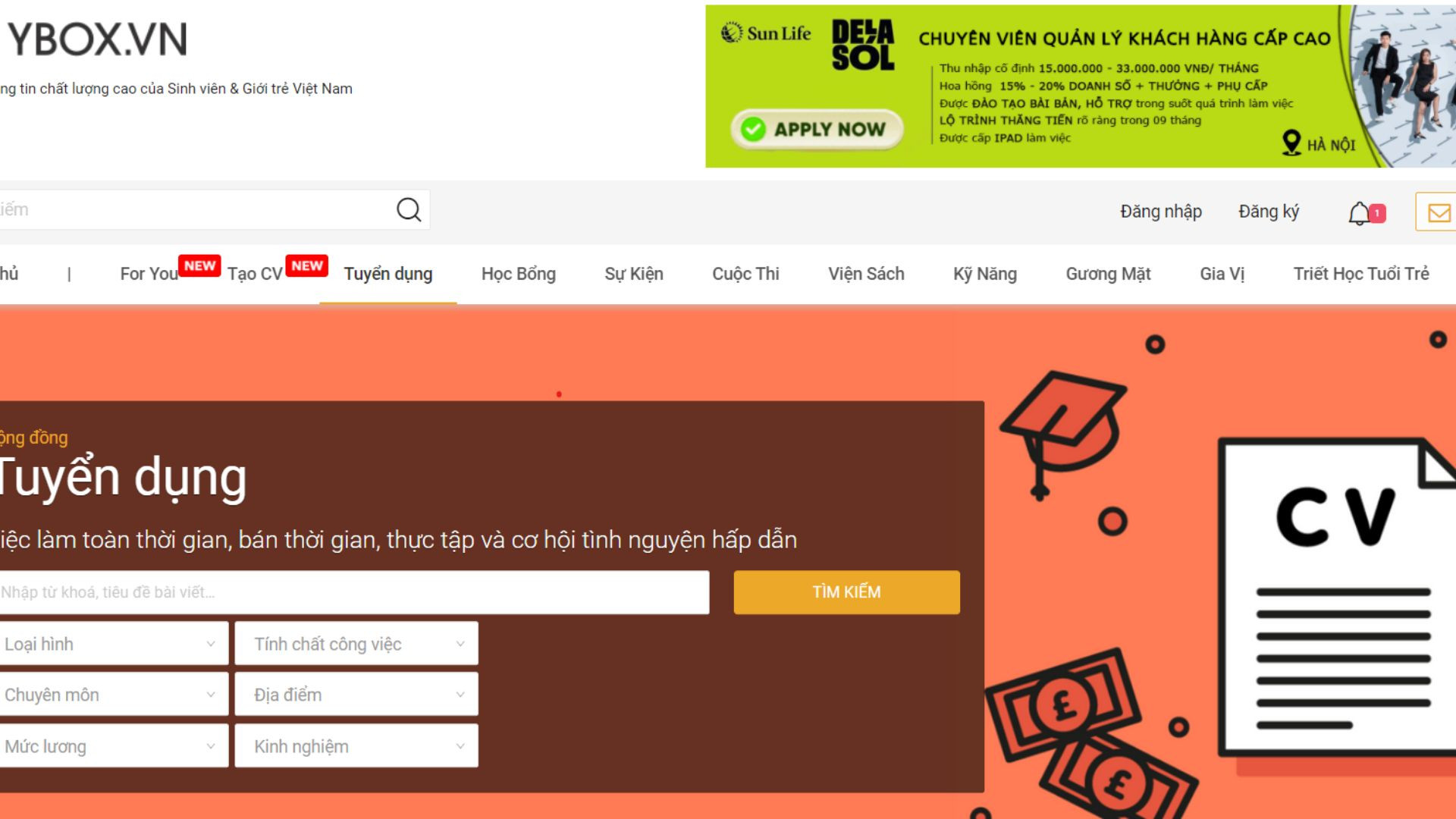Ybox.vn - Cơ hội việc làm marketing online cho sinh viên và người mới ra trường