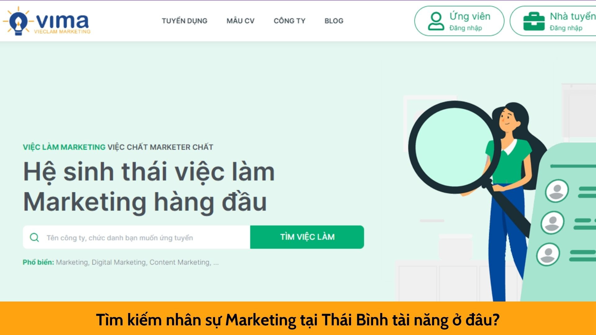 Tìm kiếm nhân sự Marketing tại Thái Bình tài năng ở đâu