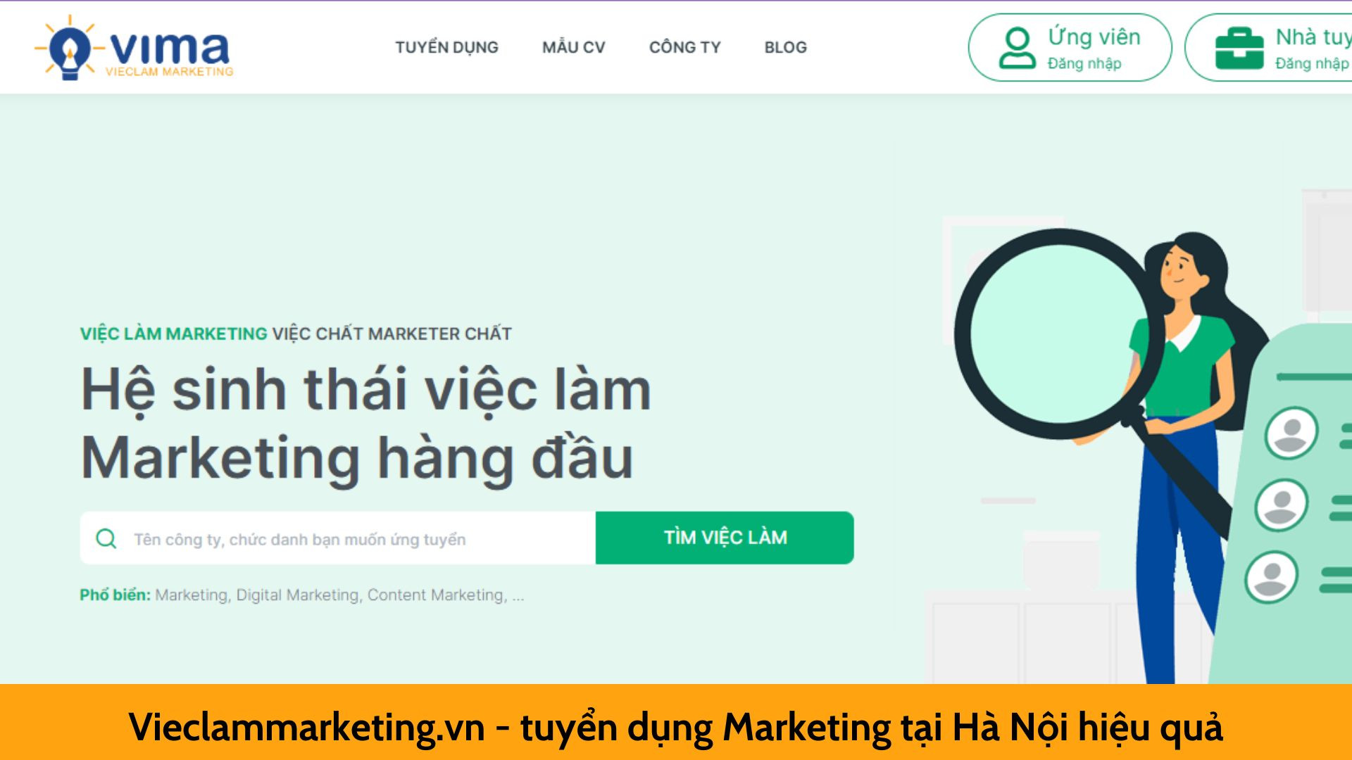 Vieclammarketing.vn - tuyển dụng Marketing tại Hà Nội hiệu quả