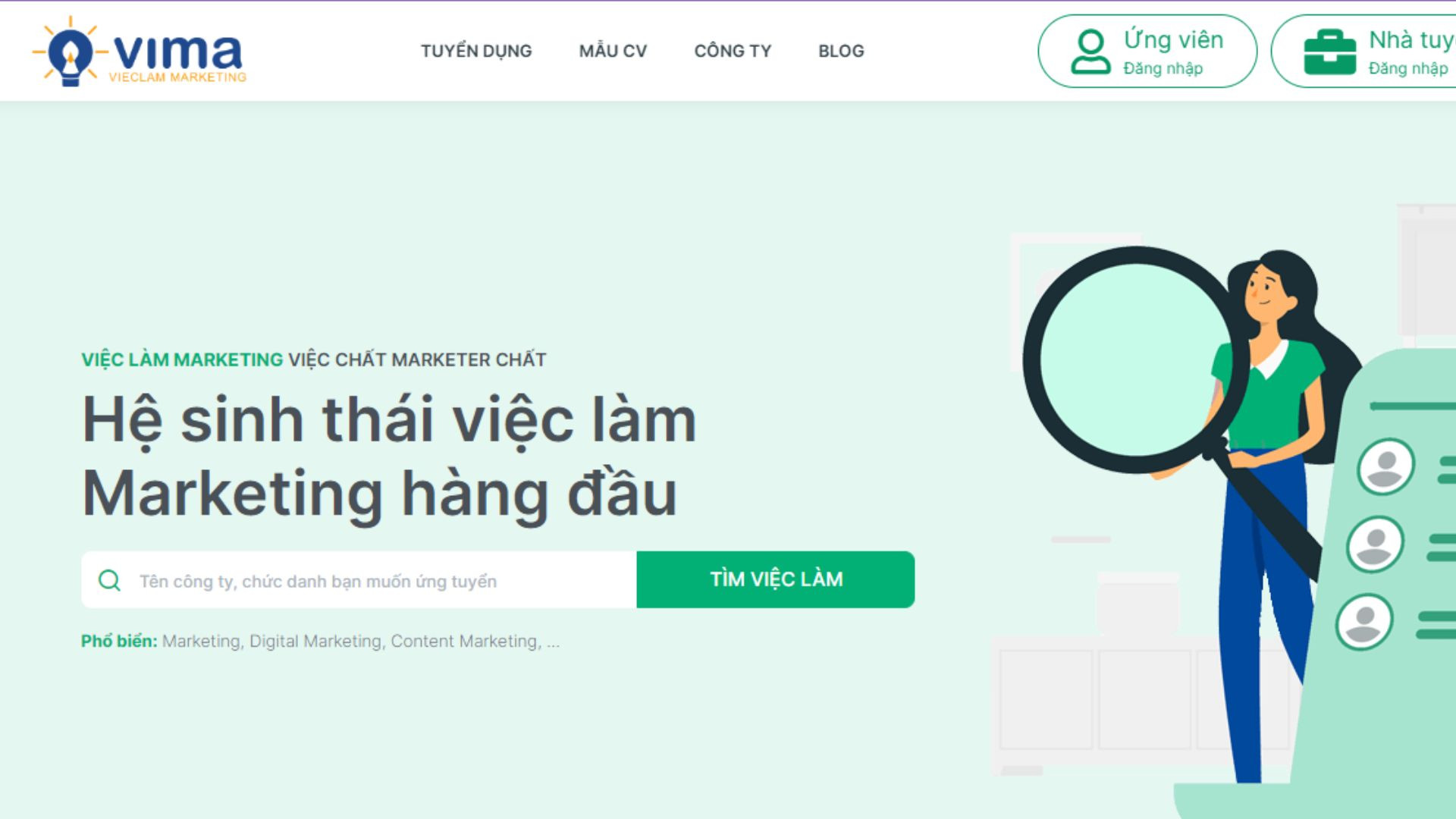 Việc Làm Marketing - Hệ sinh thái tuyển dụng hàng đầu