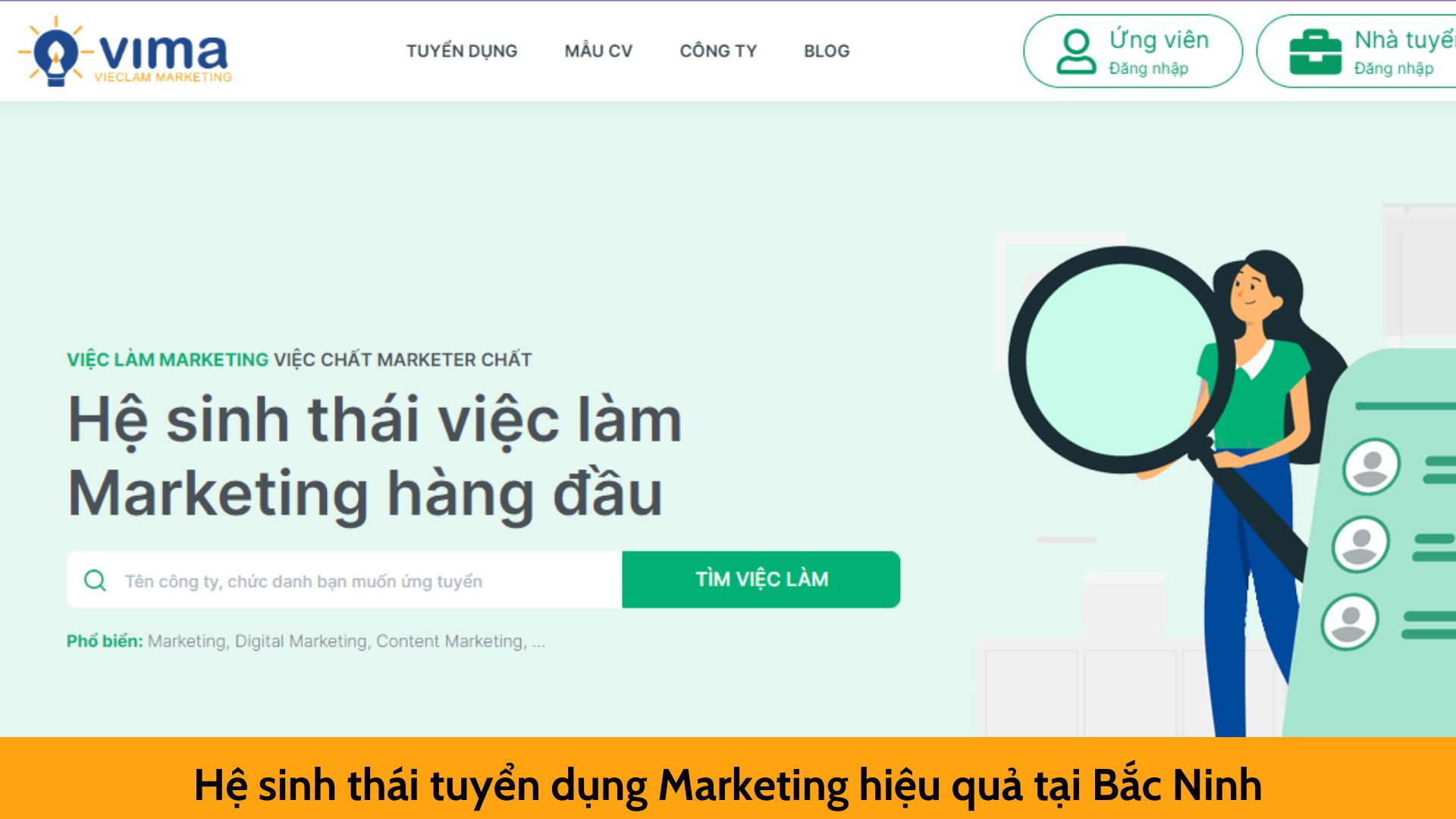 Hệ sinh thái tuyển dụng Marketing tại Bắc Ninh hiệu quả