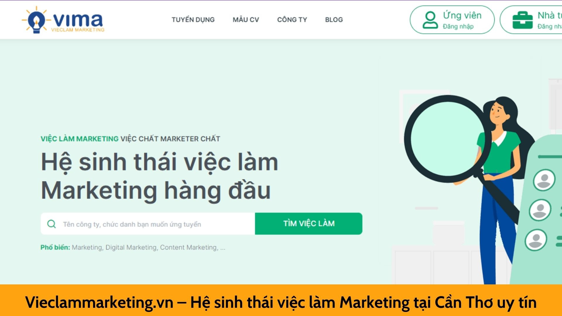 Vieclammarketing.vn – Hệ sinh thái việc làm Marketing tại Cần Thơ uy tín